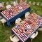 243Pcs 4th of july Decorations- Serve 30 - 250th Anniversary American Flag Patriotic Party Supplies Set Tablecloth Napkins Plates Cups Red White Blue Spoons Knife Forks Banner Straws Independence Day